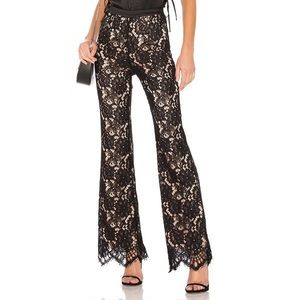 X by NBD lace caplet pants